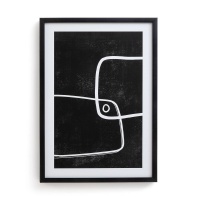 Постер С графическим рисунком в рамке Saya единый размер черный LA REDOUTE INTERIEURS  фото, kupilegko.ru